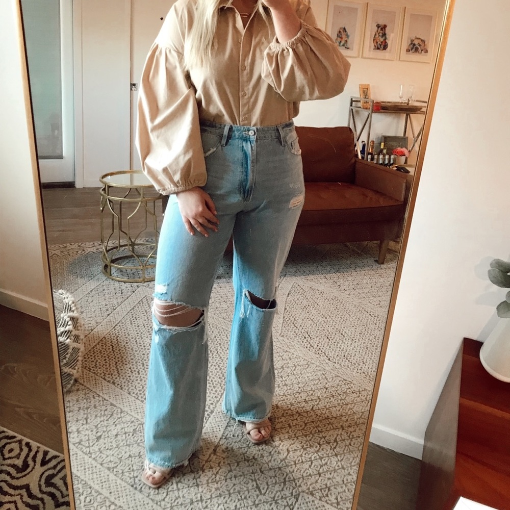 Vervet high rise light wash jeans size 32